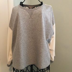 Loft Dressy Sweatshirt with Sheer Back.